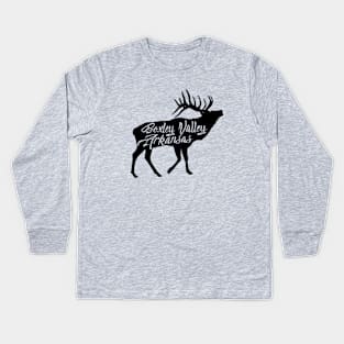 Ponca Arkansas Elk Design Kids Long Sleeve T-Shirt